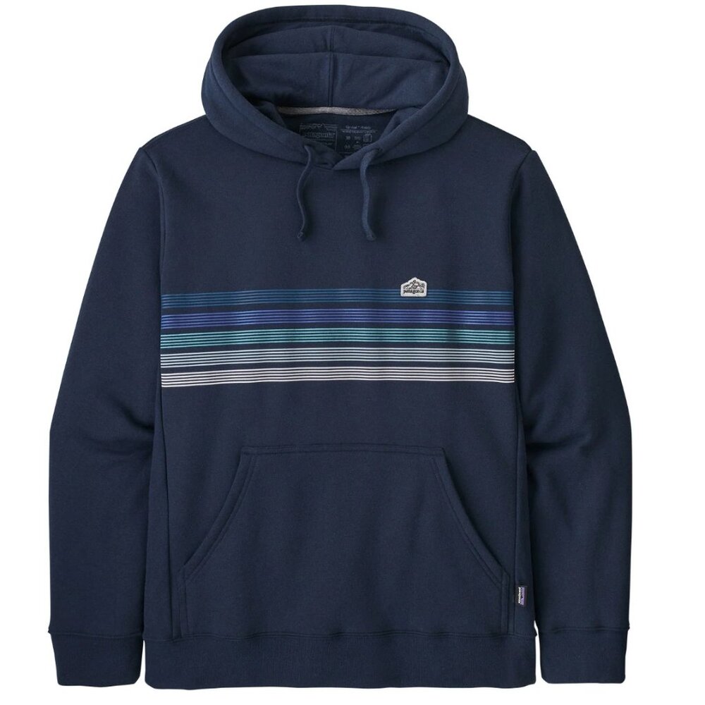 Men's Patagonia Line Logo Ridge Stripe Uprisal Hoody - Blue (XS)